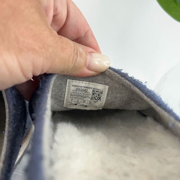 Merrell Women's Juno Wool Clog Size 6 Blue Fabric Casual Slip On Shoe - Picture 10 of 13